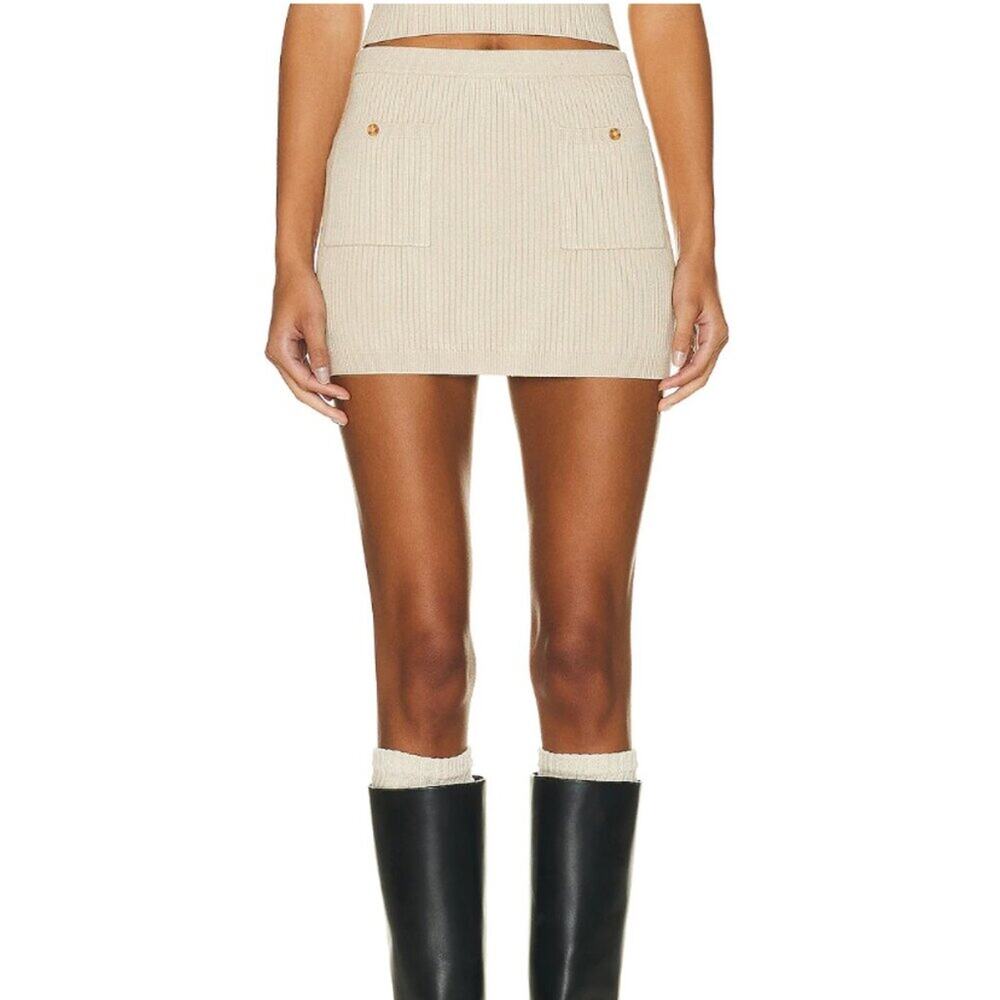 NWT Helsa Gail Mini Skirt in Oyster